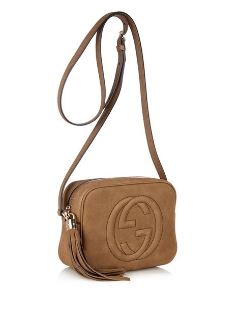 brown gucci cross body bag|authentic gucci soho crossbody bag.